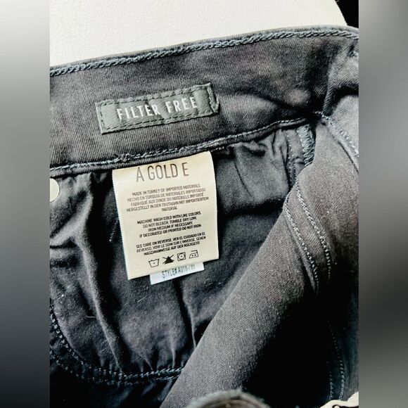 AGOLDE BLACK DENIM JEANS CUT #44890, STYLE NUMBER A018-799 SIZE 28 - Picture 5 of 10